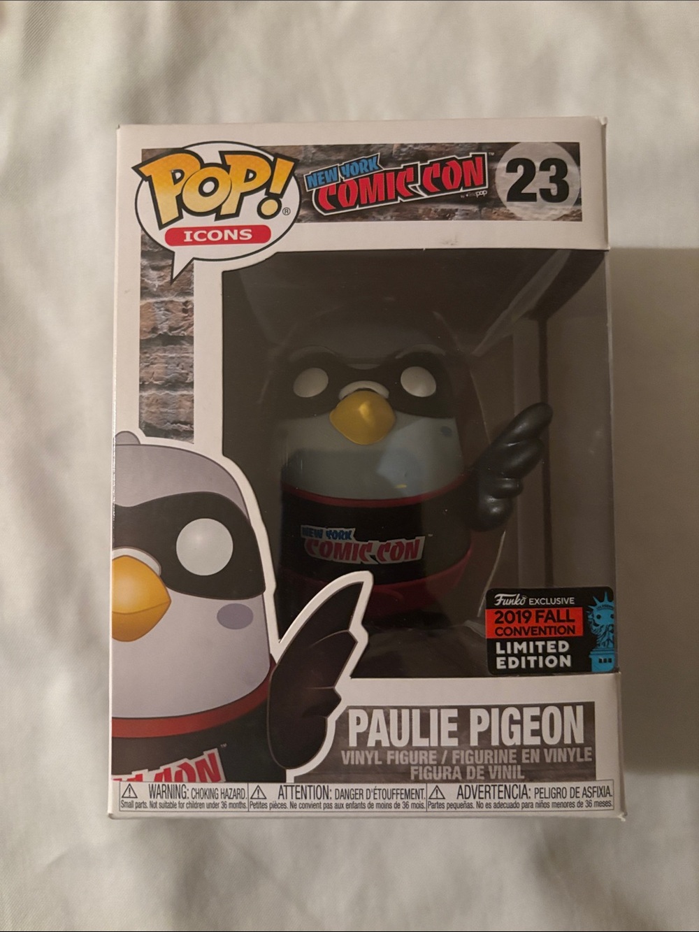 Funko Paulie Pigeon Pop! Vinyl Figure - Black, Gray, Yellow